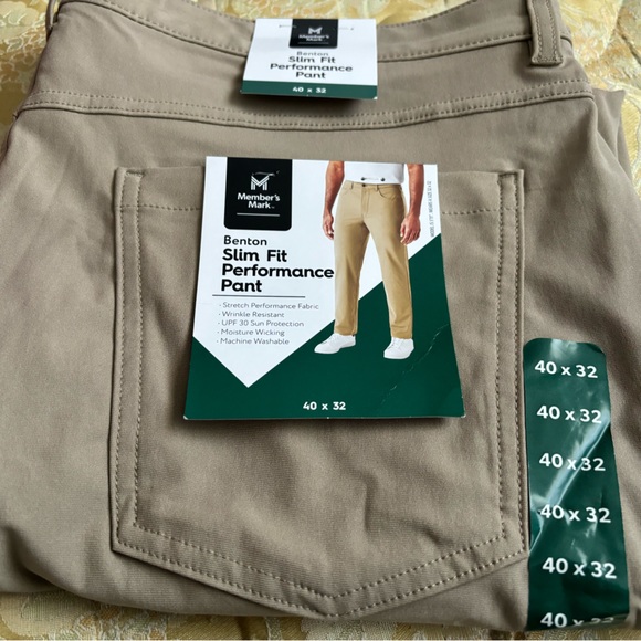 Members mark men’s  Benton performance slim fit pant. Light comfy for summer. - Picture 6 of 8